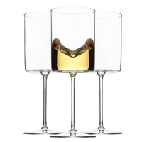 14oz Square Edge White Wine Glasses, Set of 4