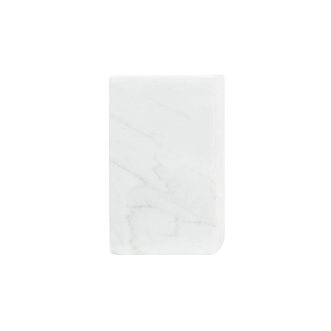 Bianco Carrara Marble Asymmetric Bookends