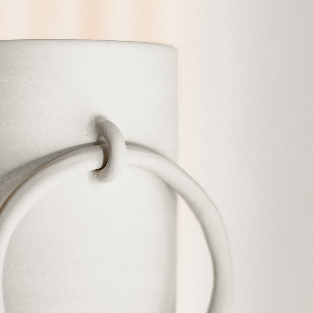 Big Ring Raw Handmade Ceramic Vase
