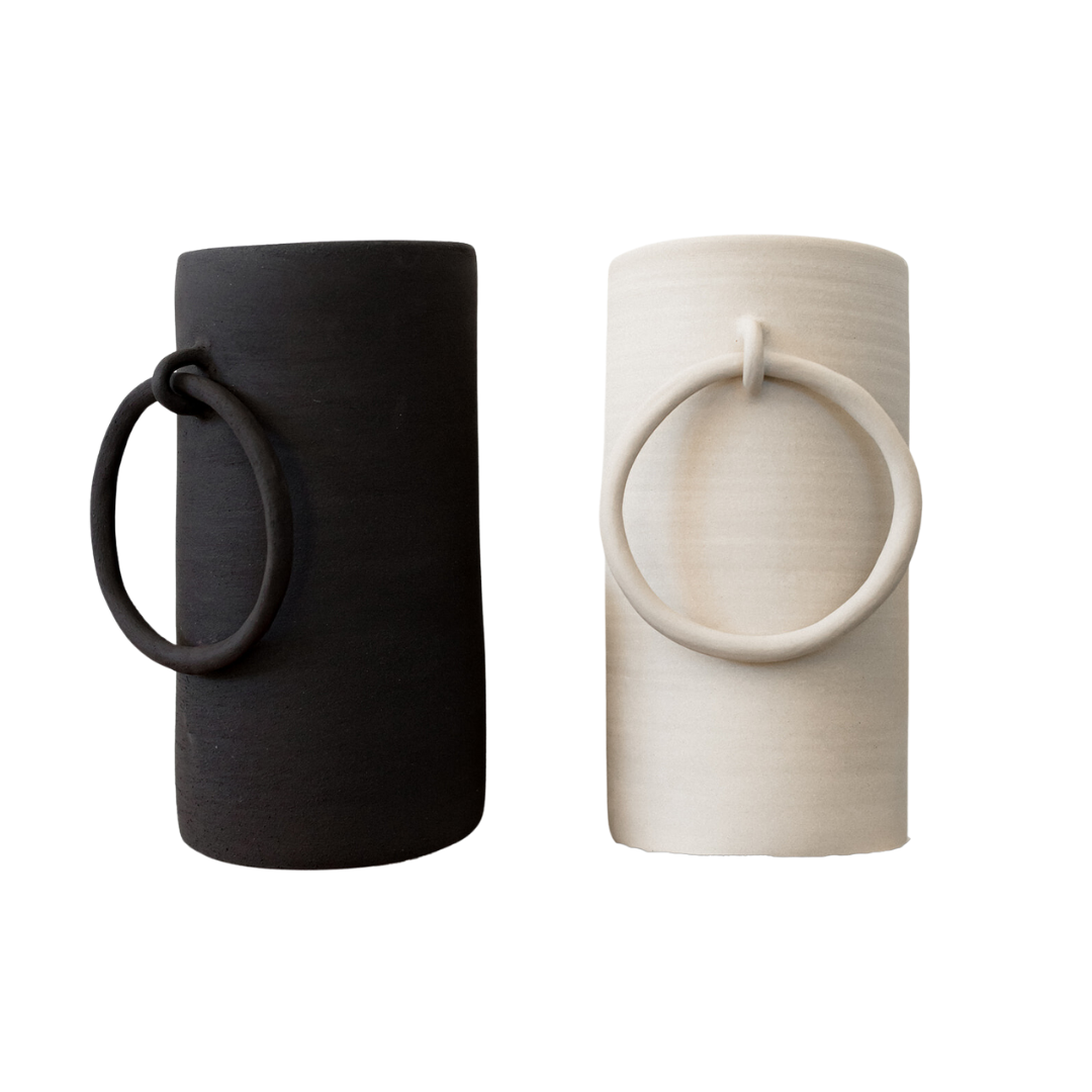 Big Ring Raw Handmade Ceramic Vase