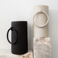 Big Ring Raw Handmade Ceramic Vase