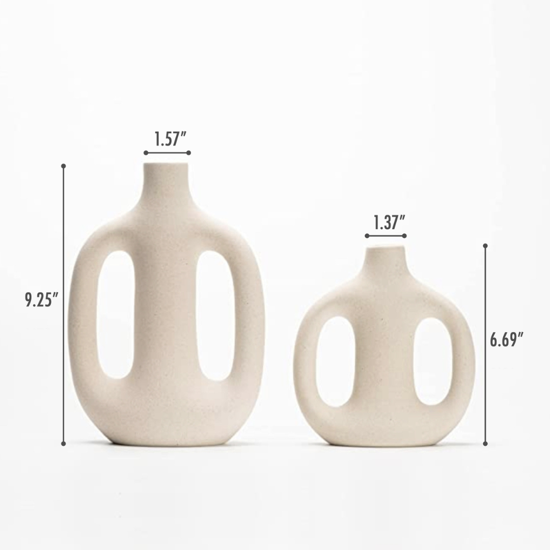 Ceramic Pampas Vases, Set 2