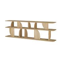 Geometric Sofa Console, Oak