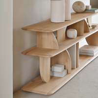 Geometric Sofa Console, Oak
