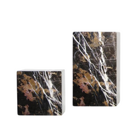 Golden Black Marble Asymmetric Bookends