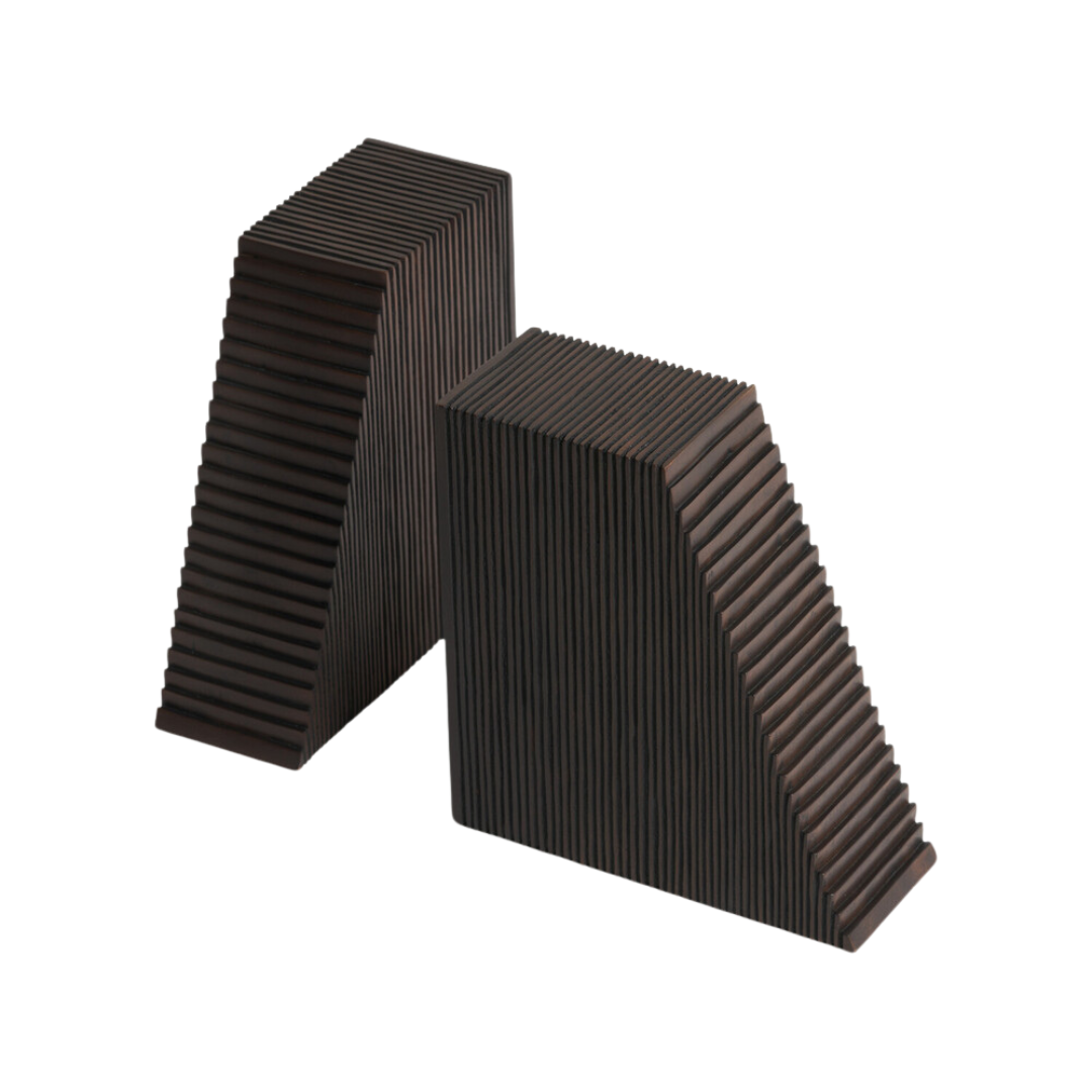 Grooves Book Ends, Set of 2