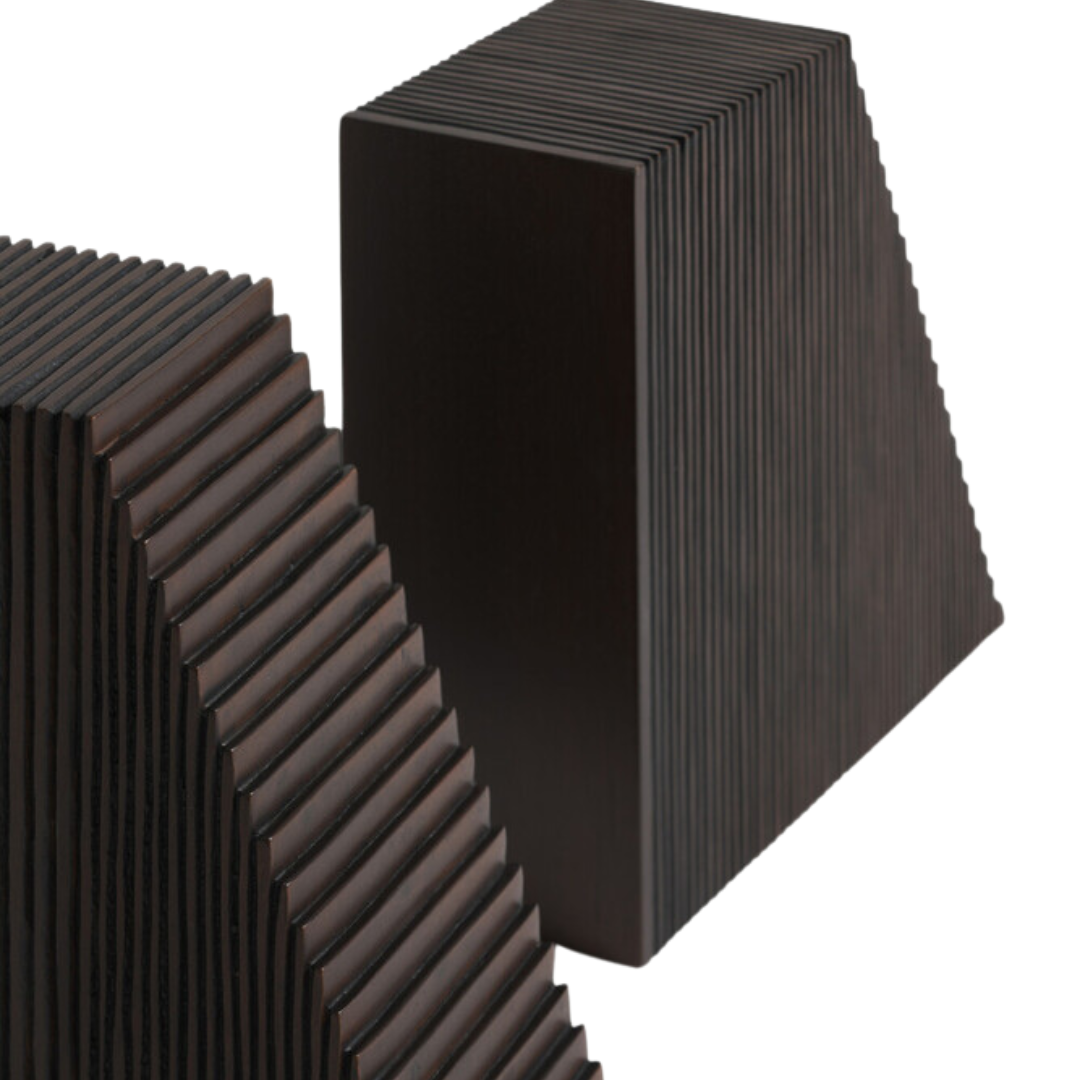 Grooves Book Ends, Set of 2