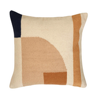 Geo Shapes Handcrafted Throw Pillow, Earth