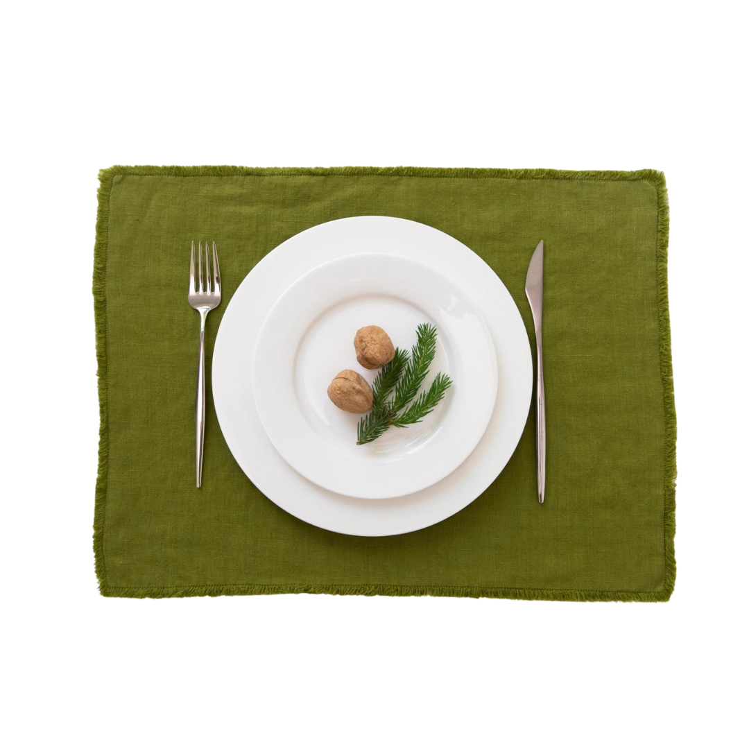 Linen Placemat with Fringe