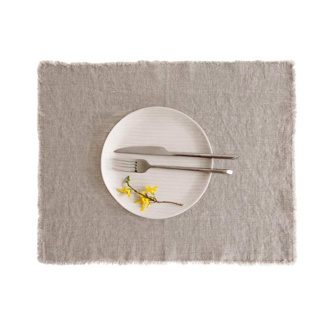 Linen Placemat with Fringe
