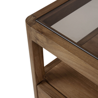 Spindle Bedside Table, Teak