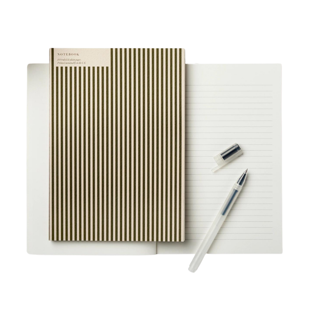 Thin Green Stripe Notebook