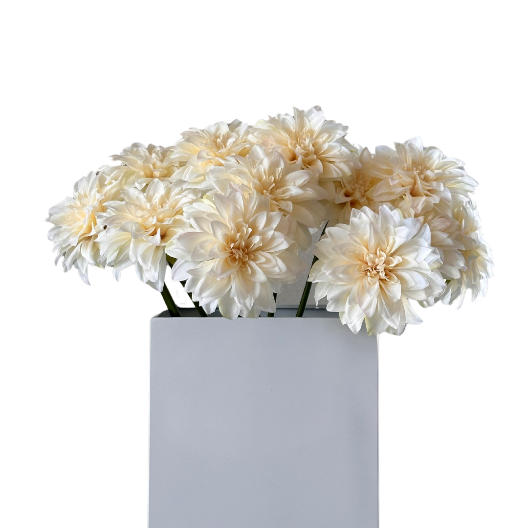 19" Cream Blush Dahlia Spray