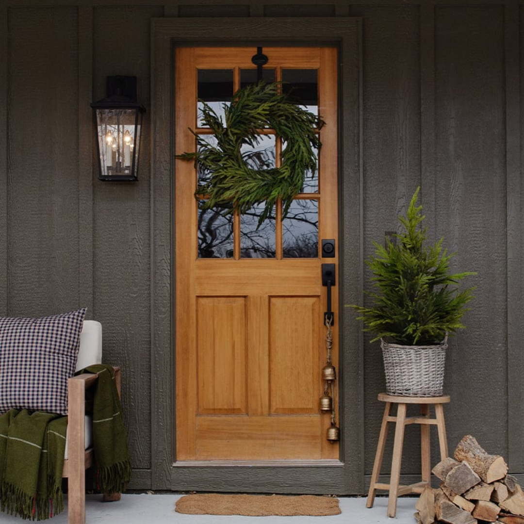 28” Norfolk Pine Tree in Galvanized Whitewash Container