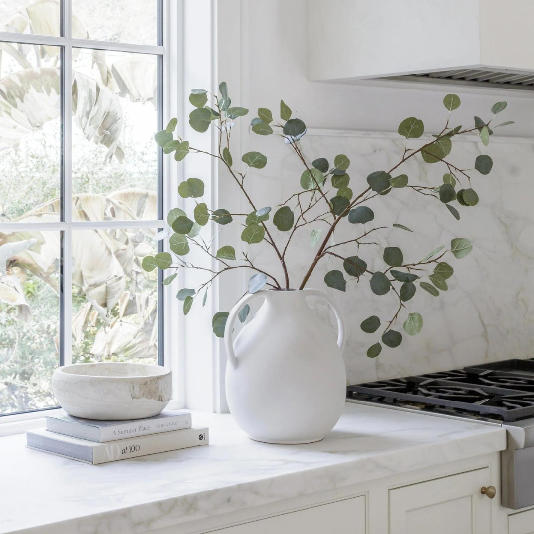 Artificial Silver Dollar Eucalyptus Branch - 44"