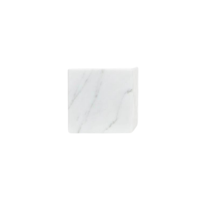 Bianco Carrara Marble Asymmetric Bookends