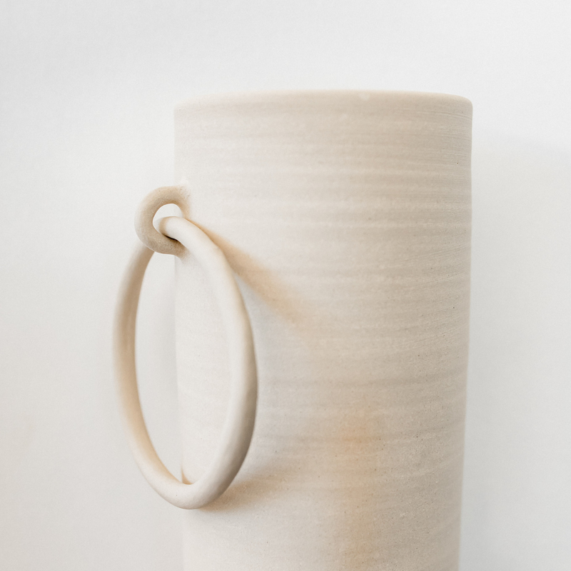 Big Ring Raw Handmade Ceramic Vase