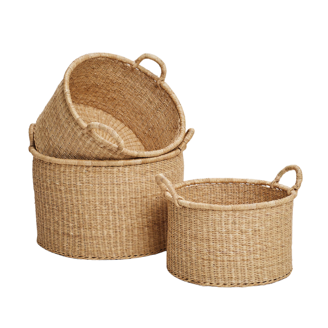 Bolga Nestled Baskets, 3 in 1