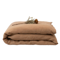 Camel Linen Duvet Cover Set