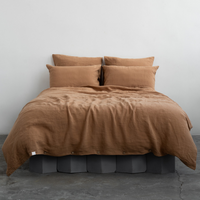 Camel Linen Duvet Cover Set