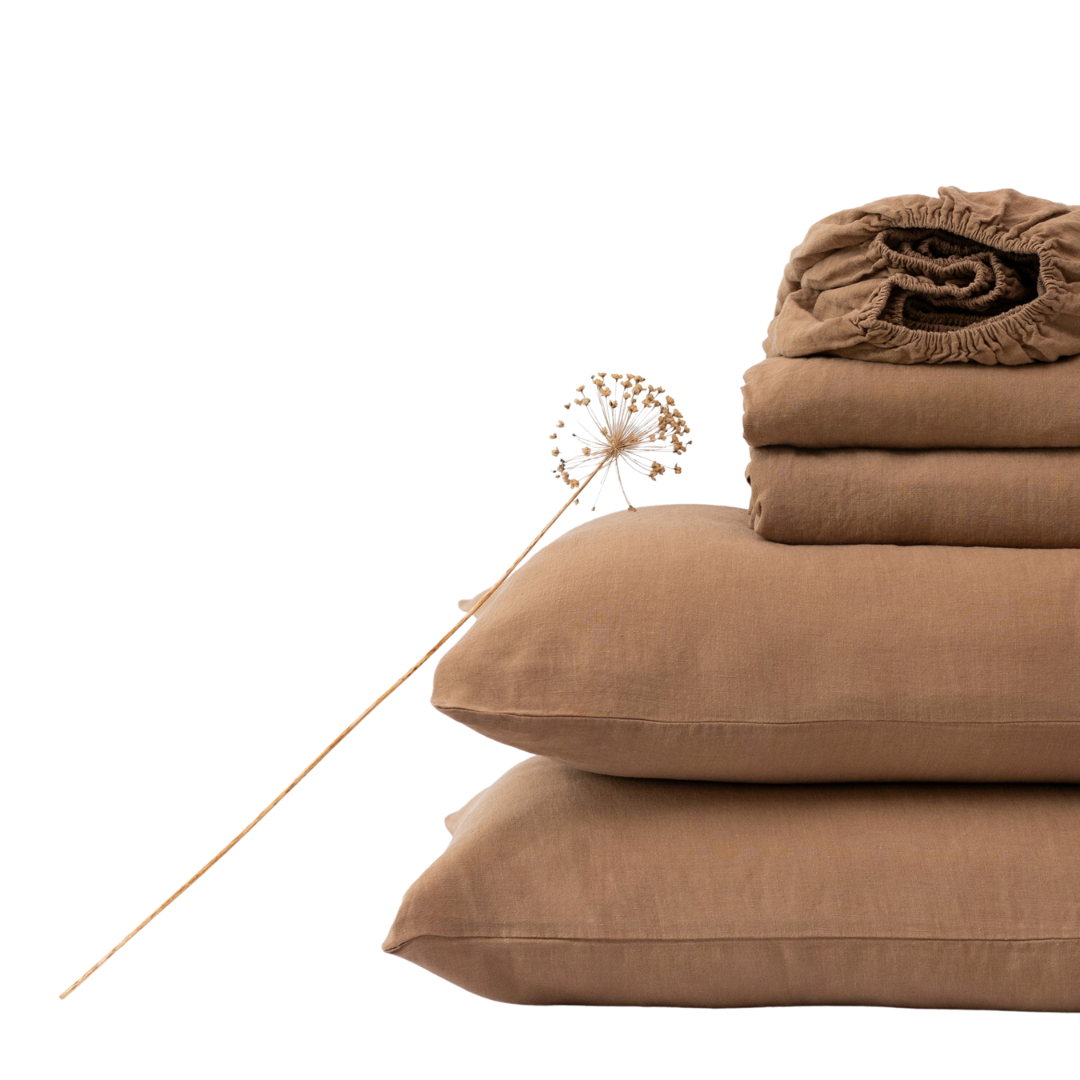 Camel Linen Sheet Set
