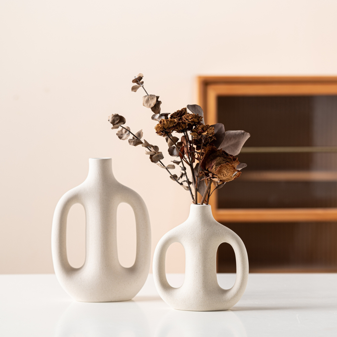 Ceramic Pampas Vases, Set 2