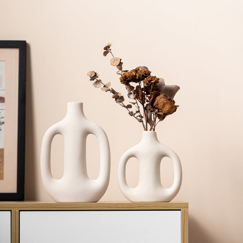 Ceramic Pampas Vases, Set 2