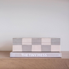 Checkered Gray & White Decor Box