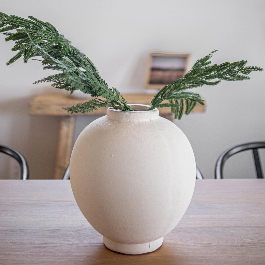 Chios Cream Round Vase