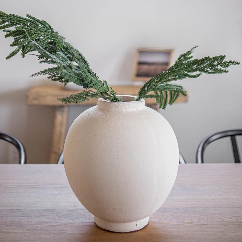 Chios Cream Round Vase