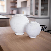 Chios White Round Vase