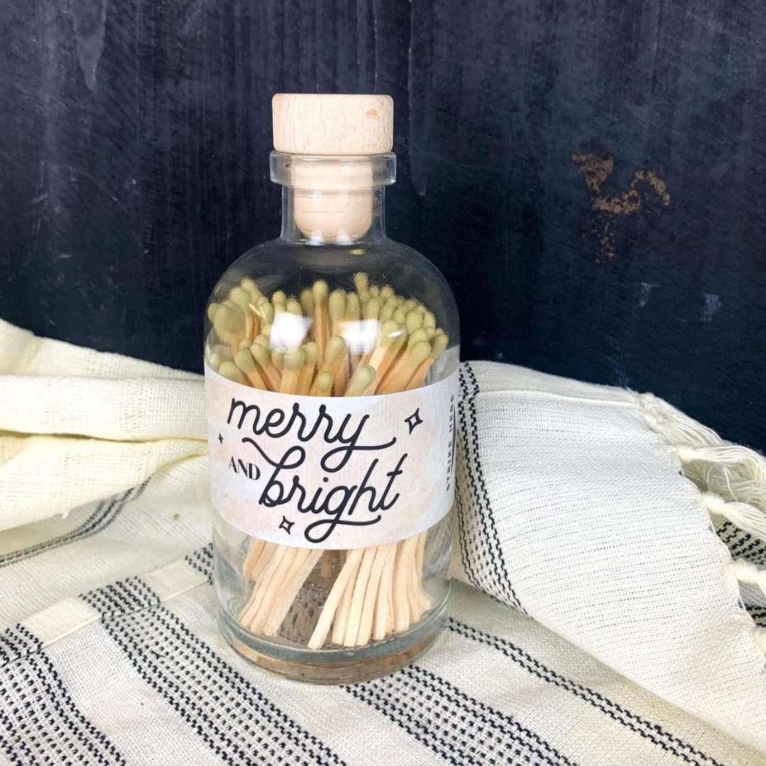 Christmas Merry & Bright Gold Vintage Apothecary