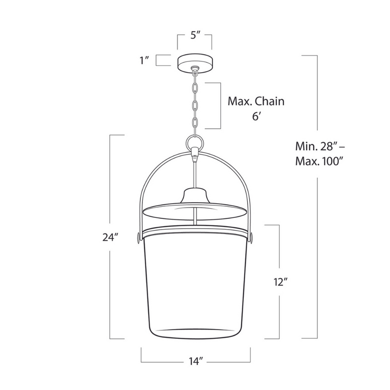 Emerson Bell Jar Pendant Small