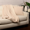 Faux Teddy Fur Throw, Beige