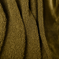 Faux Teddy Fur Throw, Green