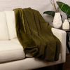 Faux Teddy Fur Throw, Green