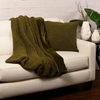 Faux Teddy Fur Throw, Green