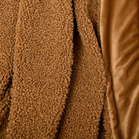 Faux Teddy Fur Throw, Mocha