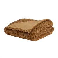 Faux Teddy Fur Throw, Mocha