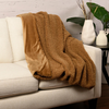 Faux Teddy Fur Throw, Mocha