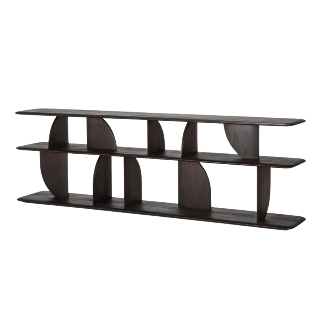 Geometric Sofa Console, Teak