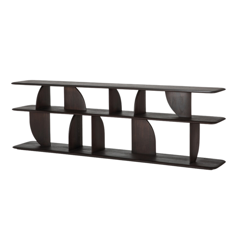 Geometric Sofa Console, Teak