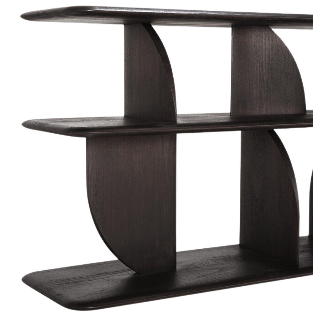 Geometric Sofa Console, Teak