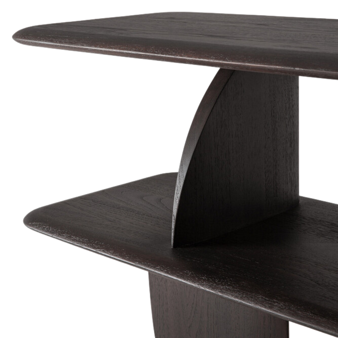 Geometric Sofa Console, Teak