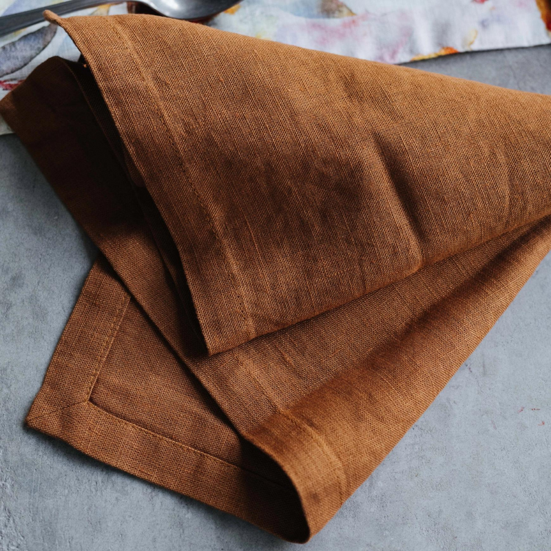 Hazelnut Linen Napkins, Set of 2