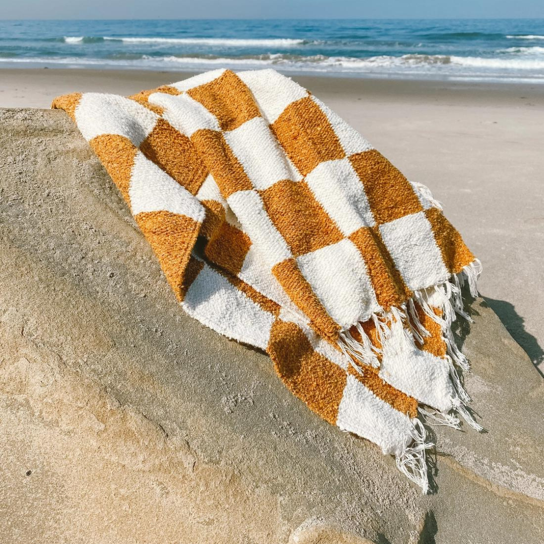 Heavyweight Checker Throw Blanket