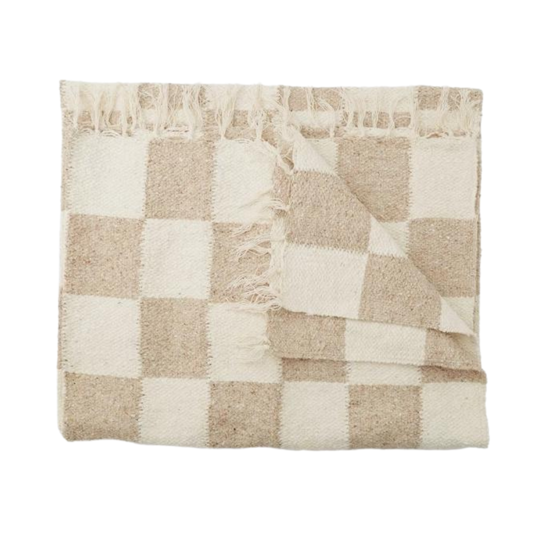 Heavyweight Checker Throw Blanket
