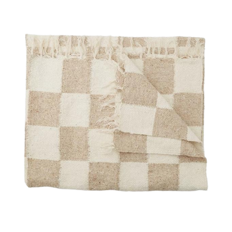 Heavyweight Checker Throw Blanket