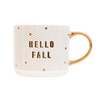 Hello Fall Gold Tile Coffee Mug