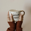 Hello Fall Gold Tile Coffee Mug